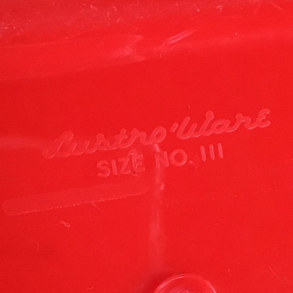 Vintage Lustro Ware Canister 8pc Set Red & Cream Flour Sugar Coffee Tea - Picture 8 of 15